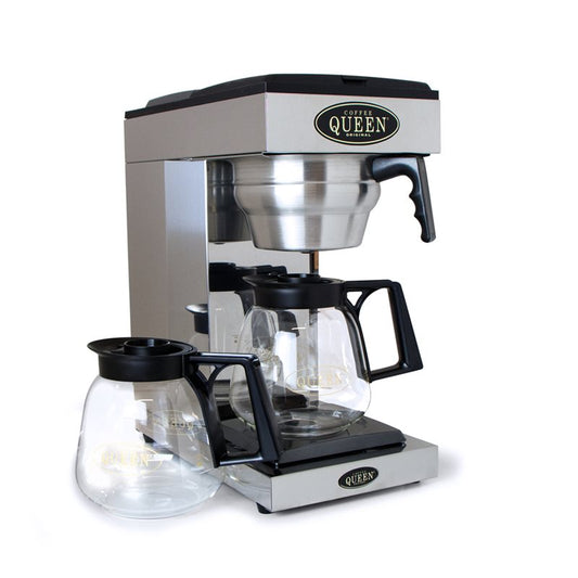 Coffee Queen Twin Hotplate Coffee Brewer Manual Fill.