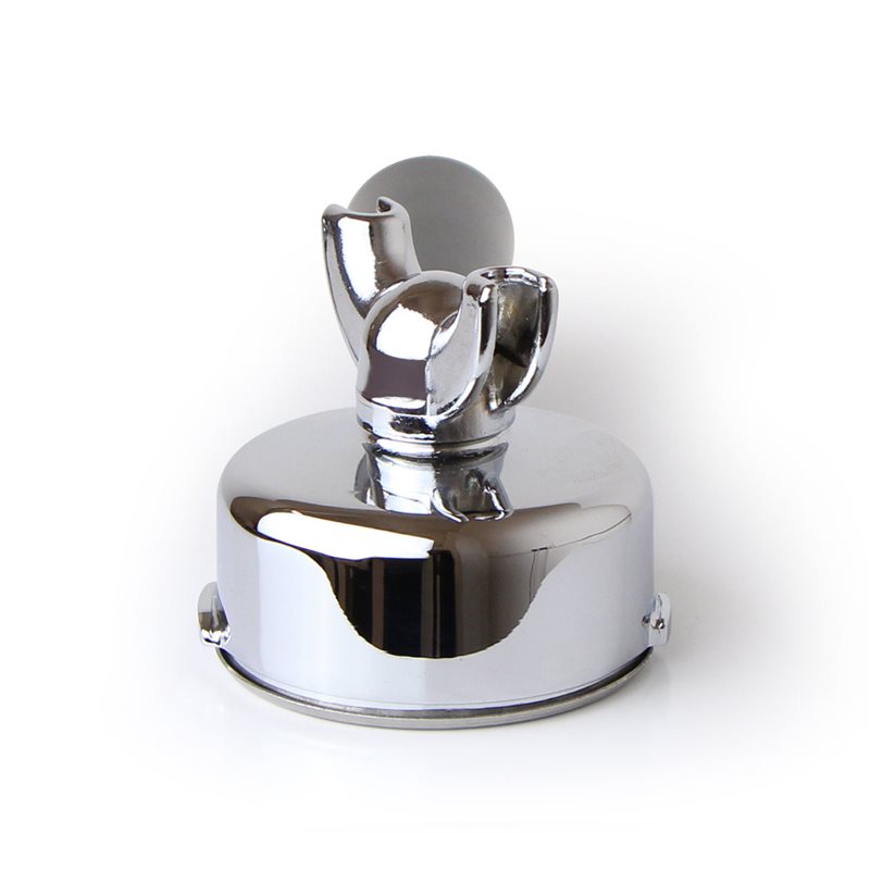 La Pavoni Hebel-Chrom-Siebträger mit schwarzem Griff (neue Gruppe) – 395307
