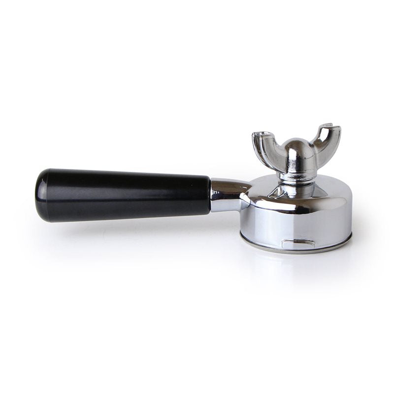 La Pavoni Hebel-Chrom-Siebträger mit schwarzem Griff (neue Gruppe) – 395307