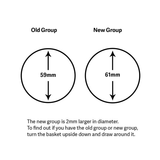 This diagram lets you understand how to tell the difference between 'old group' and 'new group' Pavoni lever machines.