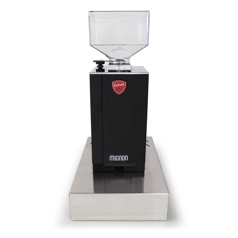 Eureka Mignon Specialita Black Grinder with Stainless Knock-box