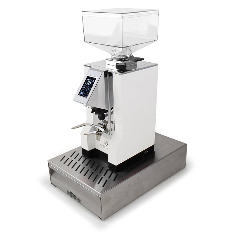 Eureka Mignon Specialita White Coffee Grinder and Stainless Knock-box