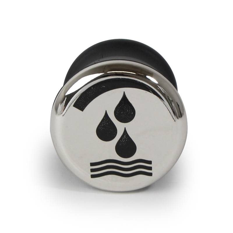 La Pavoni Hot Water Knob Black (Screw On) With Chrome End Cap