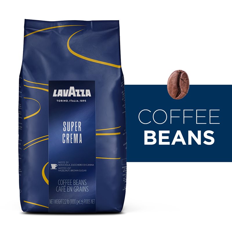 Lavazza Super Crema Espresso Coffee Beans - 1Kg