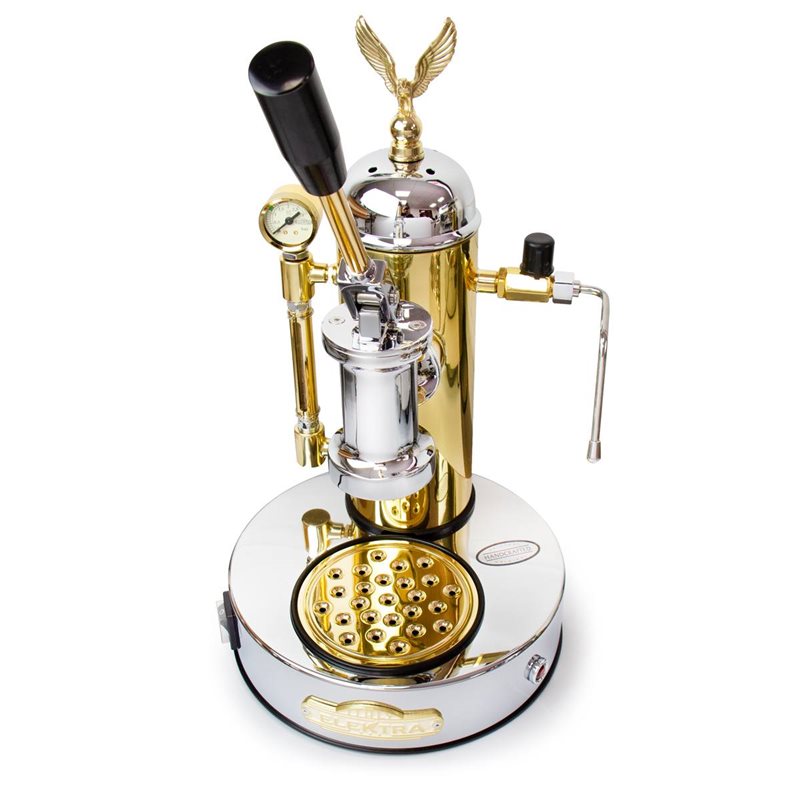 Elektra Micro Casa Leva Espresso Machine 230V Chrome/Brass - S1CO