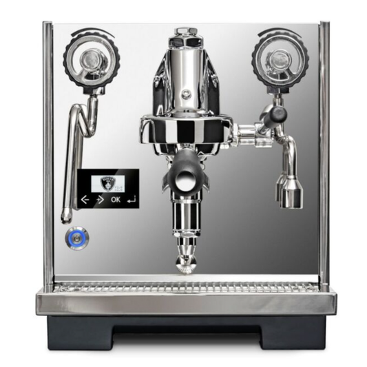 Front View. Eureka Costanza Espresso Coffee Machine 230v - From The Espresso Shop.