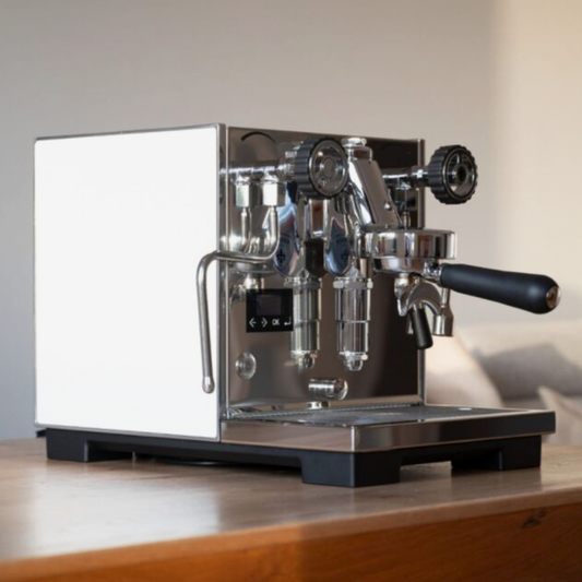 Eureka Costanza Espresso Coffee Machine 230v - White. Supplied by The Espresso Shop.