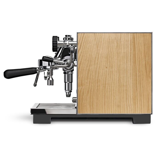 Eureka Costanza R Espresso Coffee Machine 230v - Oak Side Panels. Supplied by The Espresso Shop.