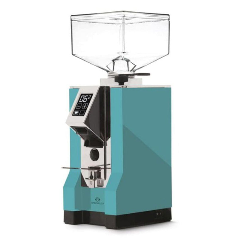 Eureka Mignon Specialita Coffee Grinder 230v - Tiffany Blue and Chrome