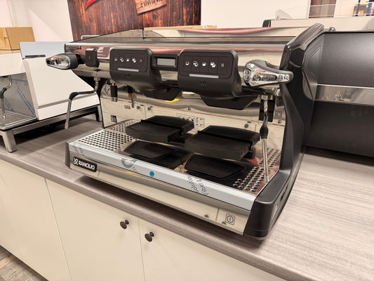 For sale, showroom model Rancilio Classe 7 2 group heavy duty espresso coffee machine.