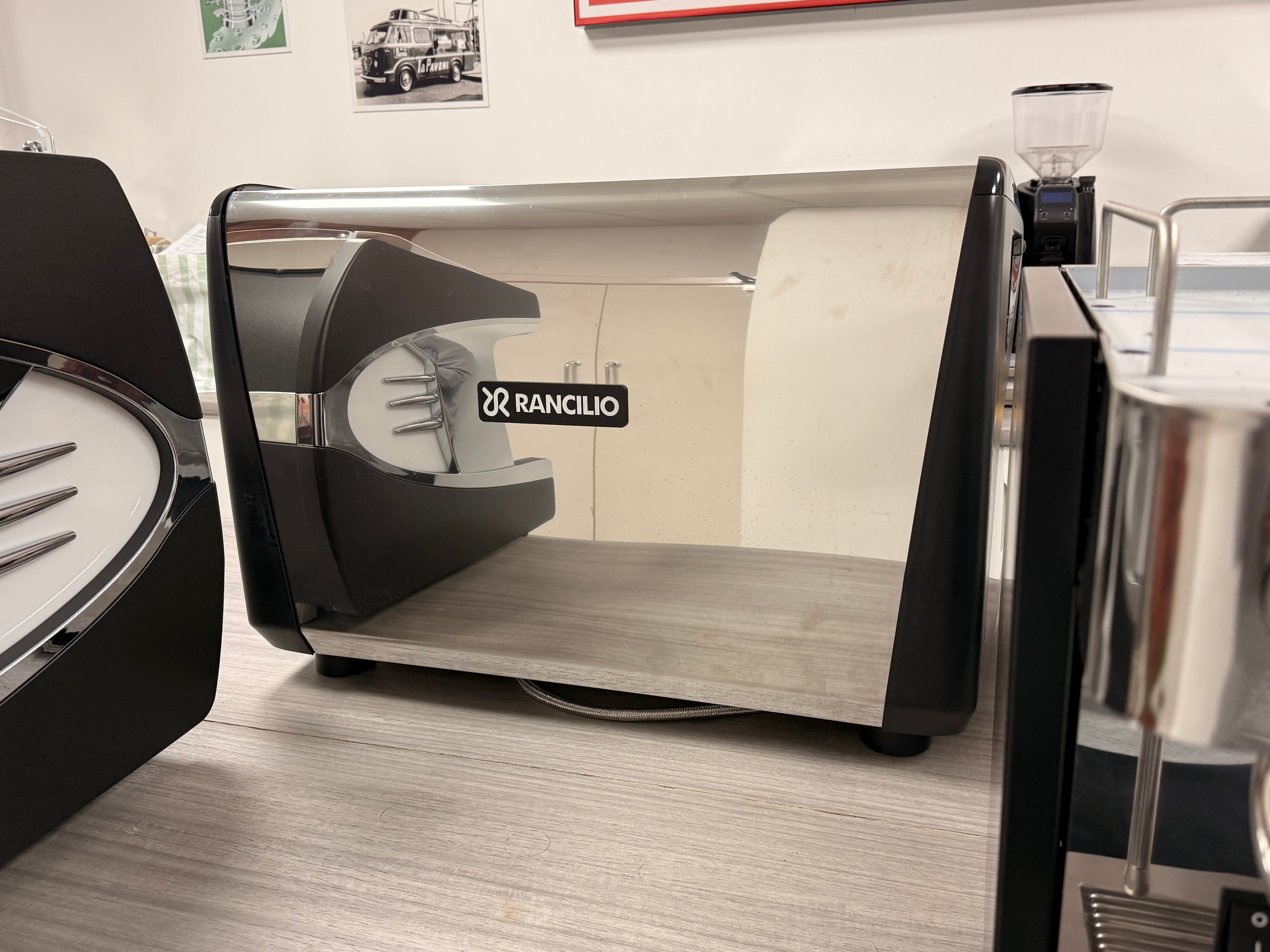 Rear View Rancilio Classe 7 showroom model. Available from Espresso Services with full warranty.