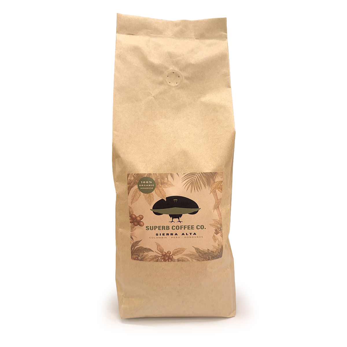 Superb Coffee Co. Sierra Alta 100% ORGANIC Espresso Coffee Beans 1Kg