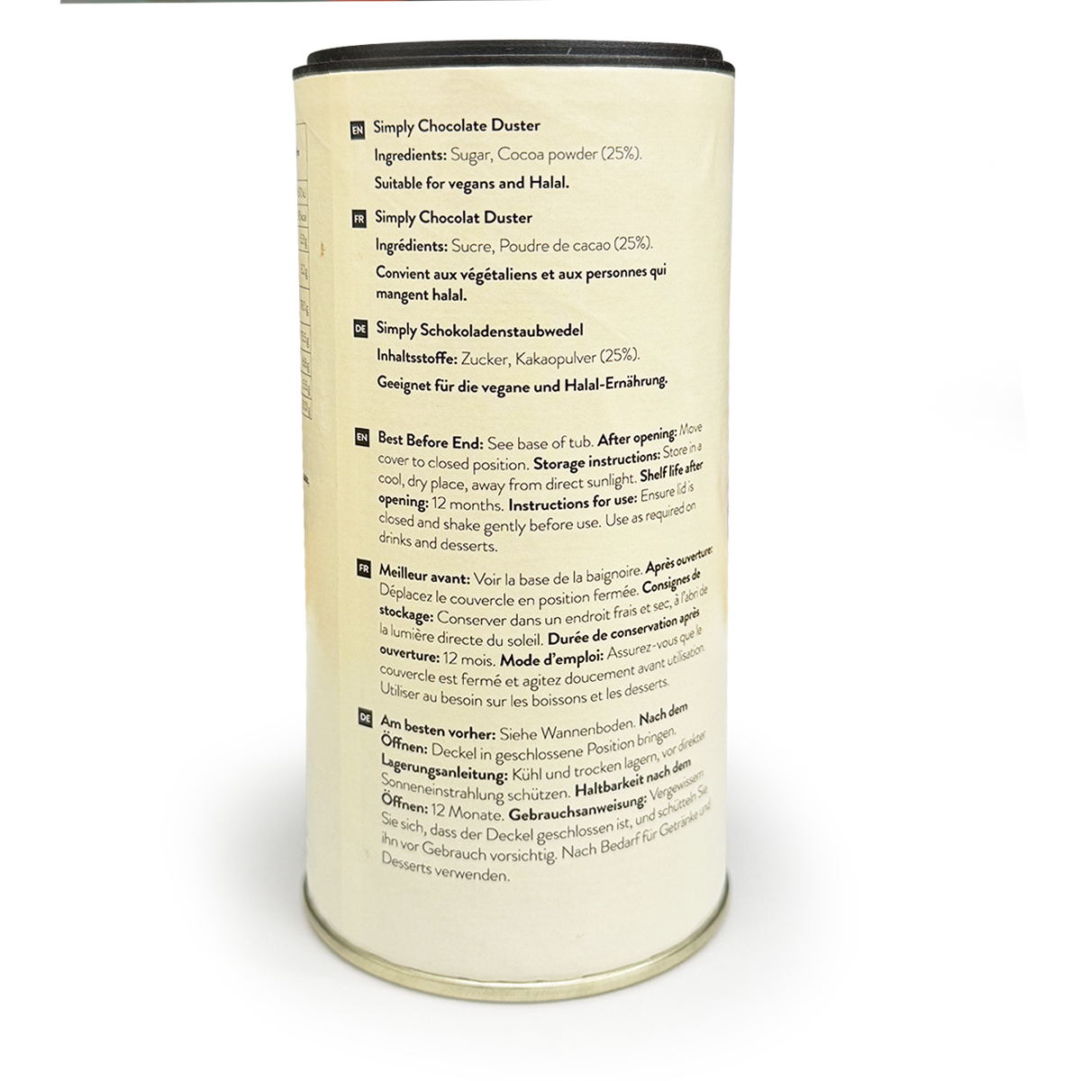Simply Chocolate Duster 300g Shaker