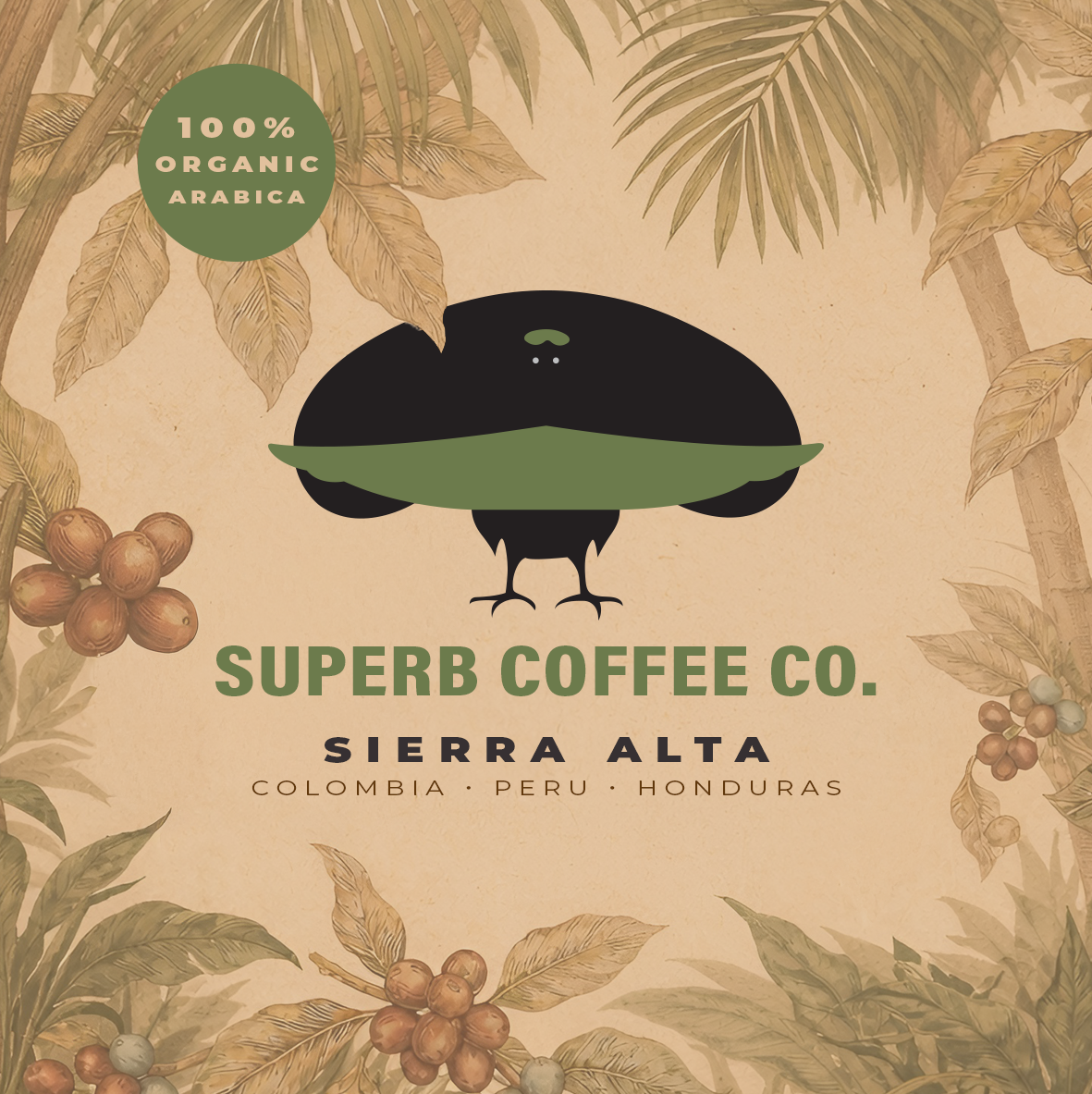 Superb Coffee Co. Sierra Alta 100% ORGANIC Espresso Coffee Beans