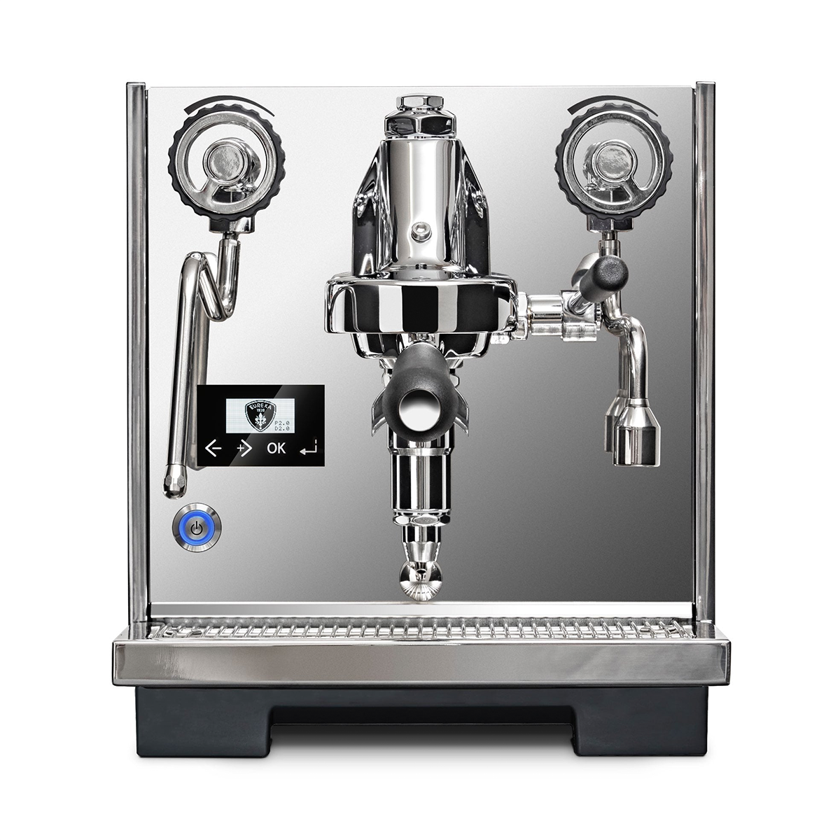 Front view, Eureka Costanza R Espresso Coffee Machine 230v - Stainless.