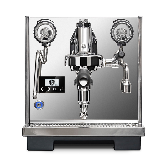 Front view, Eureka Costanza R Espresso Coffee Machine 230v - Stainless.