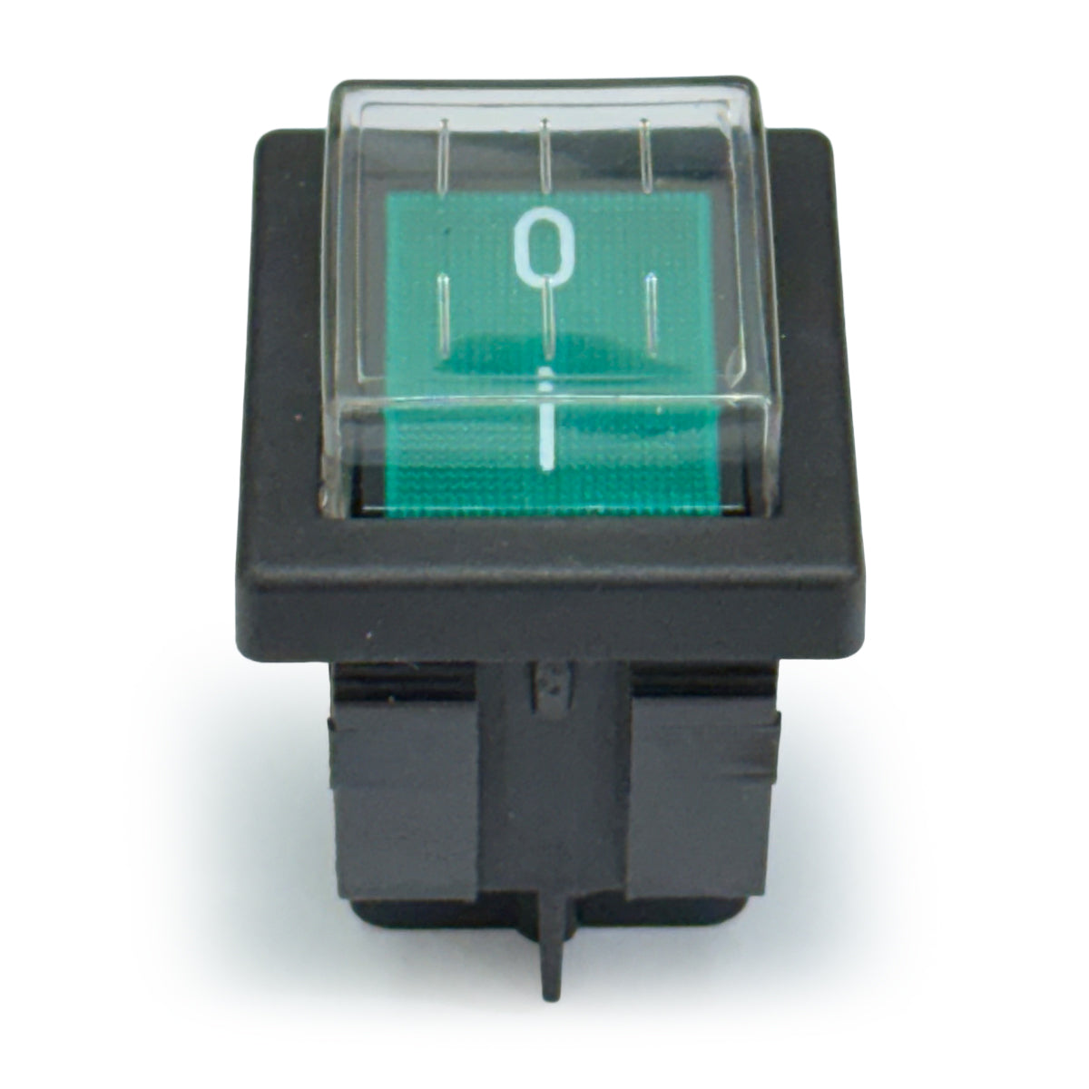 Mains Power Switch Green 16A 250v