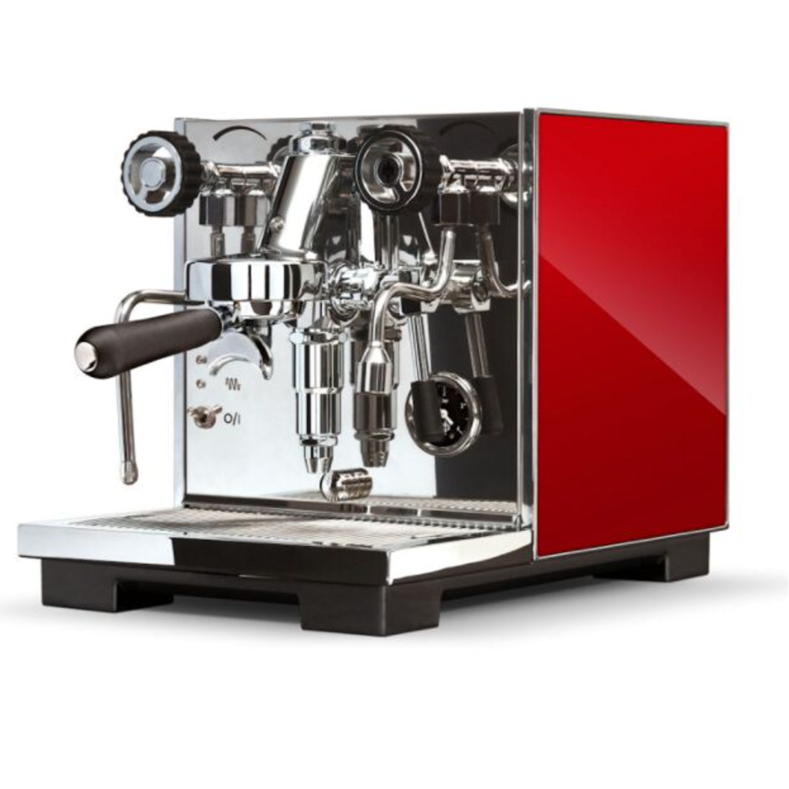 Eureka Pura R Espresso Coffee Machine 230v - Red. Supplied by The Espresso Shop.