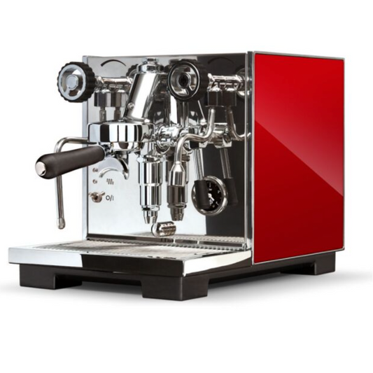 Eureka Pura R Espresso Coffee Machine 230v - Red. Supplied by The Espresso Shop.