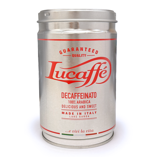 Lucaffe Decaffeinated Espresso Ground Coffee 250g Tin