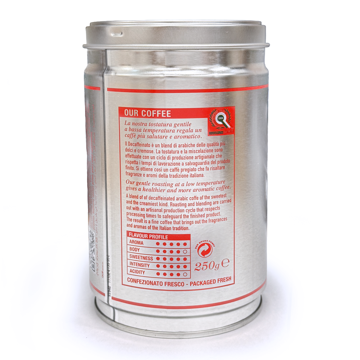 Lucaffe Decaffeinated Espresso Ground Coffee 250g